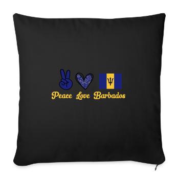 Barbados flag Barbadian bayan - Sofa pillowcase 17,3'' x 17,3'' (45 x 45 cm) - black - Front