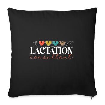 Lactation Consultant IBCLC - Sofa pillowcase 17,3'' x 17,3'' (45 x 45 cm) - black - Front