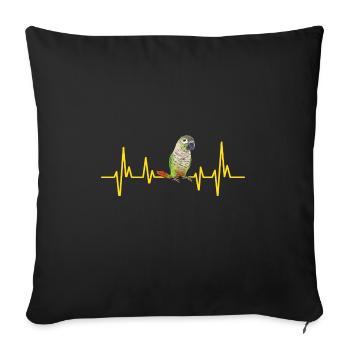 Molina Parakeet Parrot Bird Parakeet - Sofa pillowcase 17,3'' x 17,3'' (45 x 45 cm) - black - Front