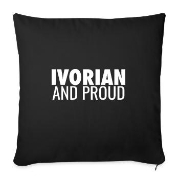 Côte d’Ivoire et fière Ivoirienne - Housse de coussin décorative 45 x 45 cm - noir - Devant