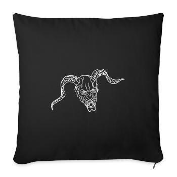 Perchtenmask gift - Sofa pillowcase 17,3'' x 17,3'' (45 x 45 cm) - black - Front