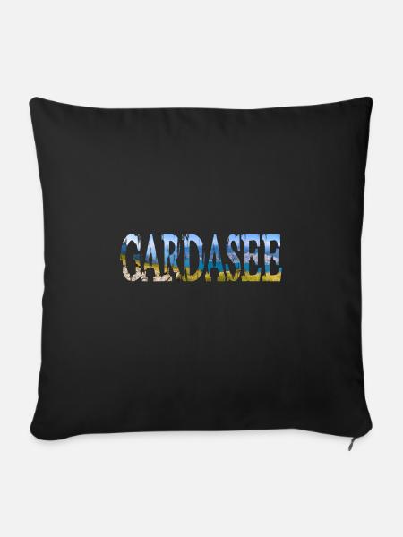 Gardasee Italien - Sofakissenbezug 45 x 45 cm - Schwarz