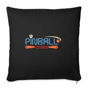 Pinball queen - pinball arcade machine - Sofa pillowcase 17,3'' x 17,3'' (45 x 45 cm) - black - Front