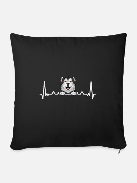 Alaskan Malamute Hund - Sofakissenbezug 45 x 45 cm - Schwarz
