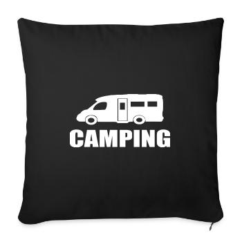 camping - Sofakissenbezug 45 x 45 cm - Schwarz - Vorne