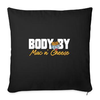 Macaroni Cheese Lover Mac And Cheese - Sofa pillowcase 17,3'' x 17,3'' (45 x 45 cm) - black - Front