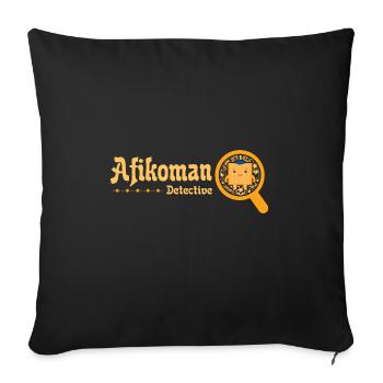 Afikoman Detektiv - Pessach Afikoman Suche - Sofakissenbezug 45 x 45 cm - Schwarz - Vorne