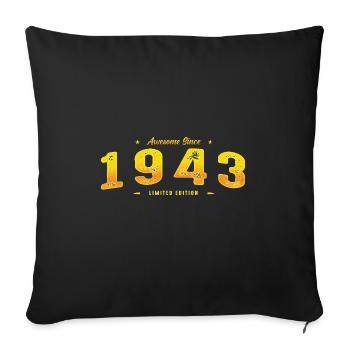 Le meilleur de 1943 - 82e anniversaire Cadeau en édition limitée - Housse de coussin décorative 45 x 45 cm - noir - Devant