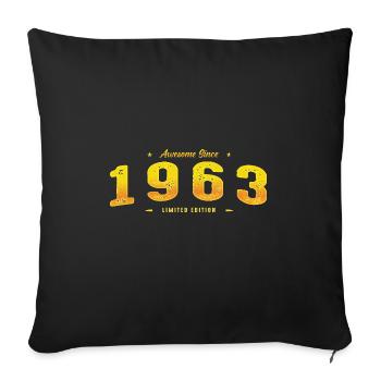 Le meilleur de 1963 - 62e anniversaire Cadeau en édition limitée - Housse de coussin décorative 45 x 45 cm - noir - Devant