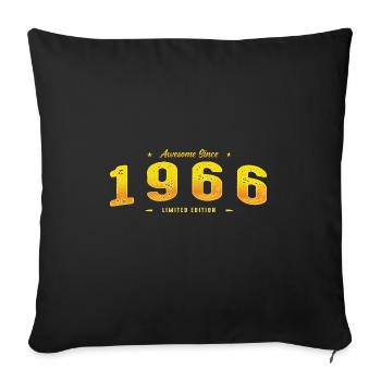 Génial depuis 1966 - 59e anniversaire Édition limitée - Housse de coussin décorative 45 x 45 cm - noir - Devant