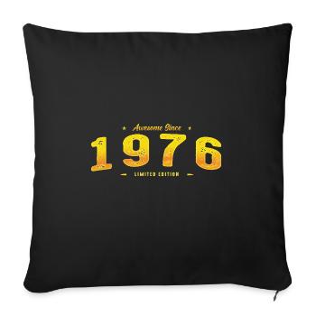 Génial depuis 1976 - 49e anniversaire Édition limitée - Housse de coussin décorative 45 x 45 cm - noir - Devant