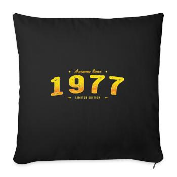Vintage 1977 Limited Edition - 48th Birthday - Sofa pillowcase 17,3'' x 17,3'' (45 x 45 cm) - black - Front