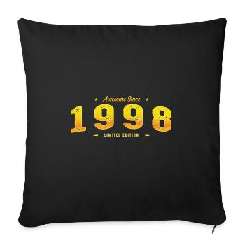 Awesome Since 1998 - Vintage 27th Birthday Classic - Sofa pillowcase 17,3'' x 17,3'' (45 x 45 cm) - black - Front