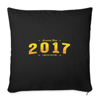 Vintage 2017 Limited Edition - 8th Birthday - Sofa pillowcase 17,3'' x 17,3'' (45 x 45 cm) - black - Front