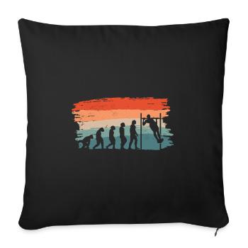 Evolution of man Calisthenics Retro Vintage - Sofakissenbezug 45 x 45 cm - Schwarz - Vorne