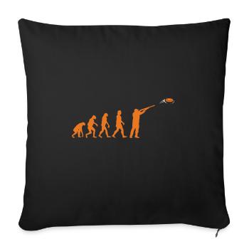 Shooting Skeet Clay Pigeon Shooting - Sofa pillowcase 17,3'' x 17,3'' (45 x 45 cm) - black - Front