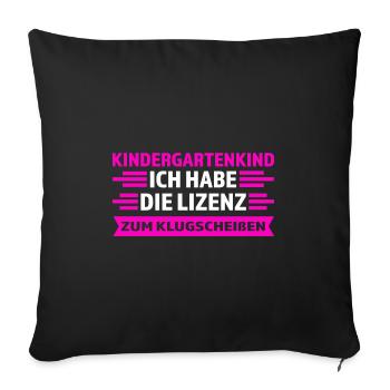 Kindergarten Anfang Kindergartenkind Geschenk - Sofakissenbezug 45 x 45 cm - Schwarz - Vorne