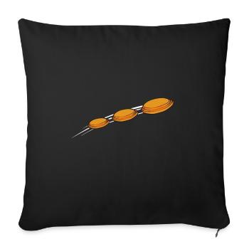Shooting Skeet Clay Pigeon Shooting - Sofa pillowcase 17,3'' x 17,3'' (45 x 45 cm) - black - Front
