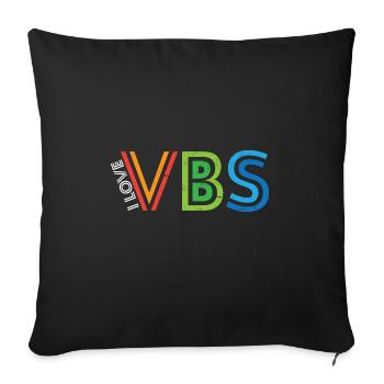 I Love VBS Vacation Bible School Crew Church - Sofa pillowcase 17,3'' x 17,3'' (45 x 45 cm) - black - Front