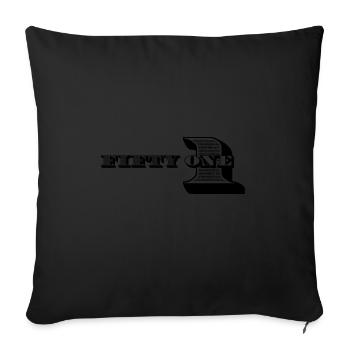 51e anniversaire Idées cadeaux pour lui Chemise homme - Housse de coussin décorative 45 x 45 cm - noir - Devant