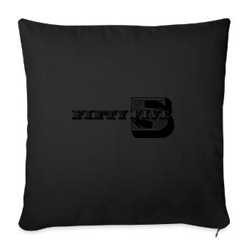 55e anniversaire Idées cadeaux pour lui Chemise homme - Housse de coussin décorative 45 x 45 cm - noir - Devant