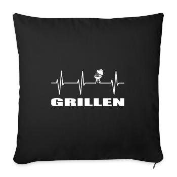 BBQ - Sofakissenbezug 45 x 45 cm - Schwarz - Vorne