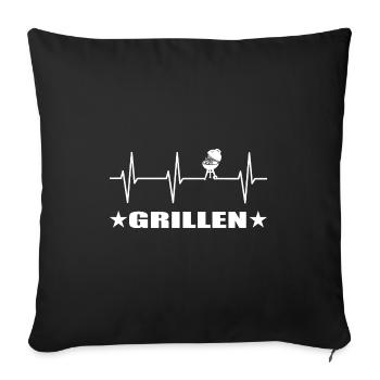 BBQ - Sofakissenbezug 45 x 45 cm - Schwarz - Vorne