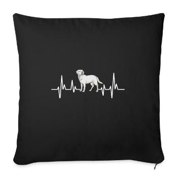 Labrador Retriever blanc Labrador Labrador blanc - Housse de coussin décorative 45 x 45 cm - noir - Devant