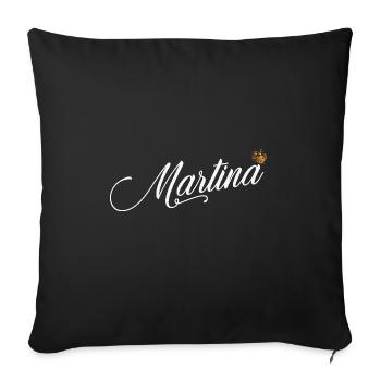 Martina Nom personnalisé pour les femmes Enfants Tout-petits - - Housse de coussin décorative 45 x 45 cm - noir - Devant