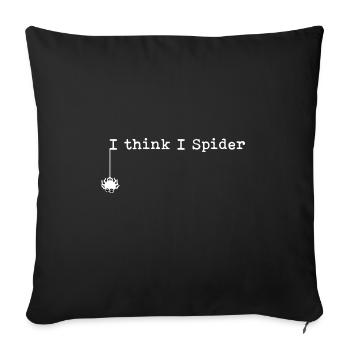 I Think I Spider Lustige Denglisch Redewendung - Sofakissenbezug 45 x 45 cm - Schwarz - Vorne