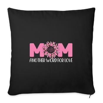 mother mum mom mum Geschenk - Sofakissenbezug 45 x 45 cm - Schwarz - Vorne