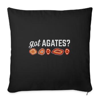 Rockhounding Collector Crystals Geologist Minerals - Sofa pillowcase 17,3'' x 17,3'' (45 x 45 cm) - black - Front