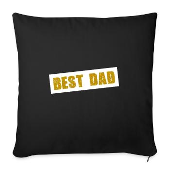 No.1 BEST DAD T-Shirt - Sofa pillowcase 17,3'' x 17,3'' (45 x 45 cm) - black - Front