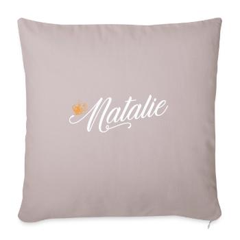 Natalie Name for Women Kids Toddlers - Natalie - Sofa pillowcase 17,3'' x 17,3'' (45 x 45 cm) - light taupe - Front