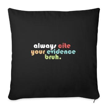 Drôle professeur d’anglais BSED Toujours citer votre - Housse de coussin décorative 45 x 45 cm - noir - Devant