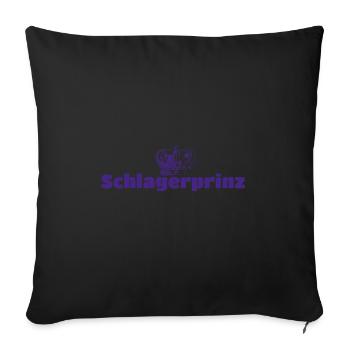 Schlagerprinz Schlagerparty Schlagermusik Geschenk - Sofakissenbezug 45 x 45 cm - Schwarz - Vorne