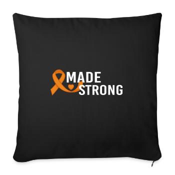 MS - Sclérose en plaques band - maladie chronique - Housse de coussin décorative 45 x 45 cm - noir - Devant