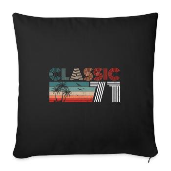 52 ans Anniversaire 2023 Classique 1971 52 Anniversaire - Housse de coussin décorative 45 x 45 cm - noir - Devant