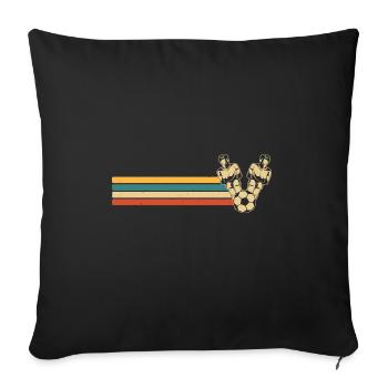Retro Table Soccer Vintage Player Foosball - Sofa pillowcase 17,3'' x 17,3'' (45 x 45 cm) - black - Front