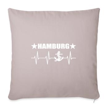 Hamburg - Sofakissenbezug 45 x 45 cm - helles Taupe - Vorne
