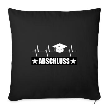 Abschluss - Sofakissenbezug 45 x 45 cm - Schwarz - Vorne