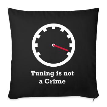 Tuning is not a Crime - Sofa pillowcase 17,3'' x 17,3'' (45 x 45 cm) - black - Front