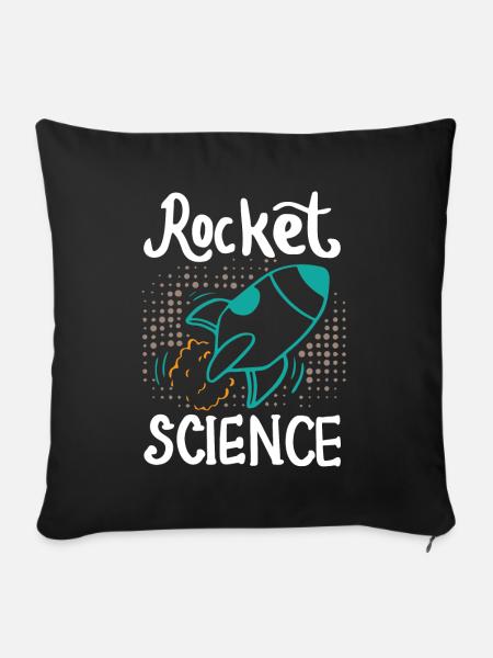 Rocket Science - Sofakissenbezug 45 x 45 cm - Schwarz