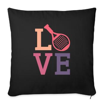 Padel Love Padeltennis Joueur Padel Tennis - Housse de coussin décorative 45 x 45 cm - noir - Devant