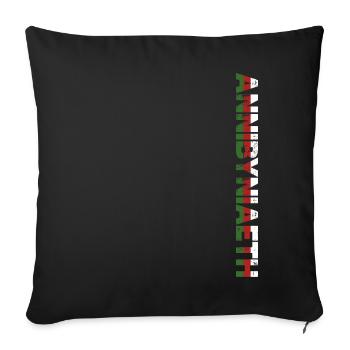 Annibyniaeth - Sofa pillowcase 17,3'' x 17,3'' (45 x 45 cm) - black - Front