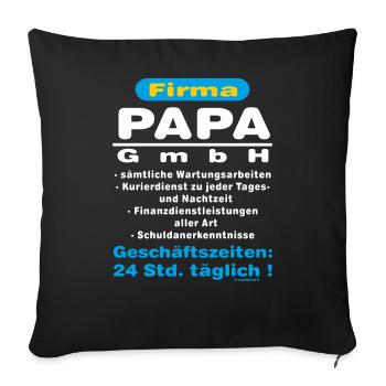 Firma Papa Gmbh RAHMENLOS® - Sofakissenbezug 45 x 45 cm - Schwarz - Vorne