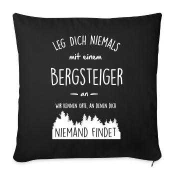 Bergsteiger - Sofakissenbezug 45 x 45 cm - Schwarz - Vorne
