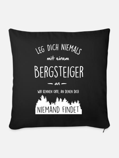 Bergsteiger - Sofakissenbezug 45 x 45 cm - Schwarz