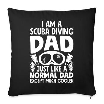 Cool Scuba Diving Dad - Scuba Diving for Men - Sofa pillowcase 17,3'' x 17,3'' (45 x 45 cm) - black - Front