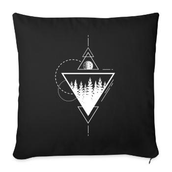 Modern Geometric Nature Forest Boho Triangles - Sofa pillowcase 17,3'' x 17,3'' (45 x 45 cm) - black - Front